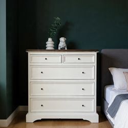 White solid pine dresser