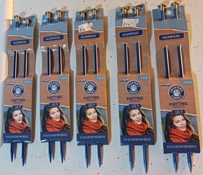 NEW CRAFTER'S CLOSET ALUMINUM KNITTING NEEDLES US 9 5.5 MM PRICE IS PER PAIR