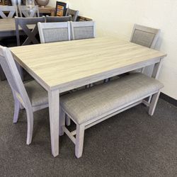 Dining Table With 4 Chairs And A Bench 