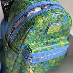 Loungefly Disney Pixar A Bug’s Life Mini Backpack Green Bugs 