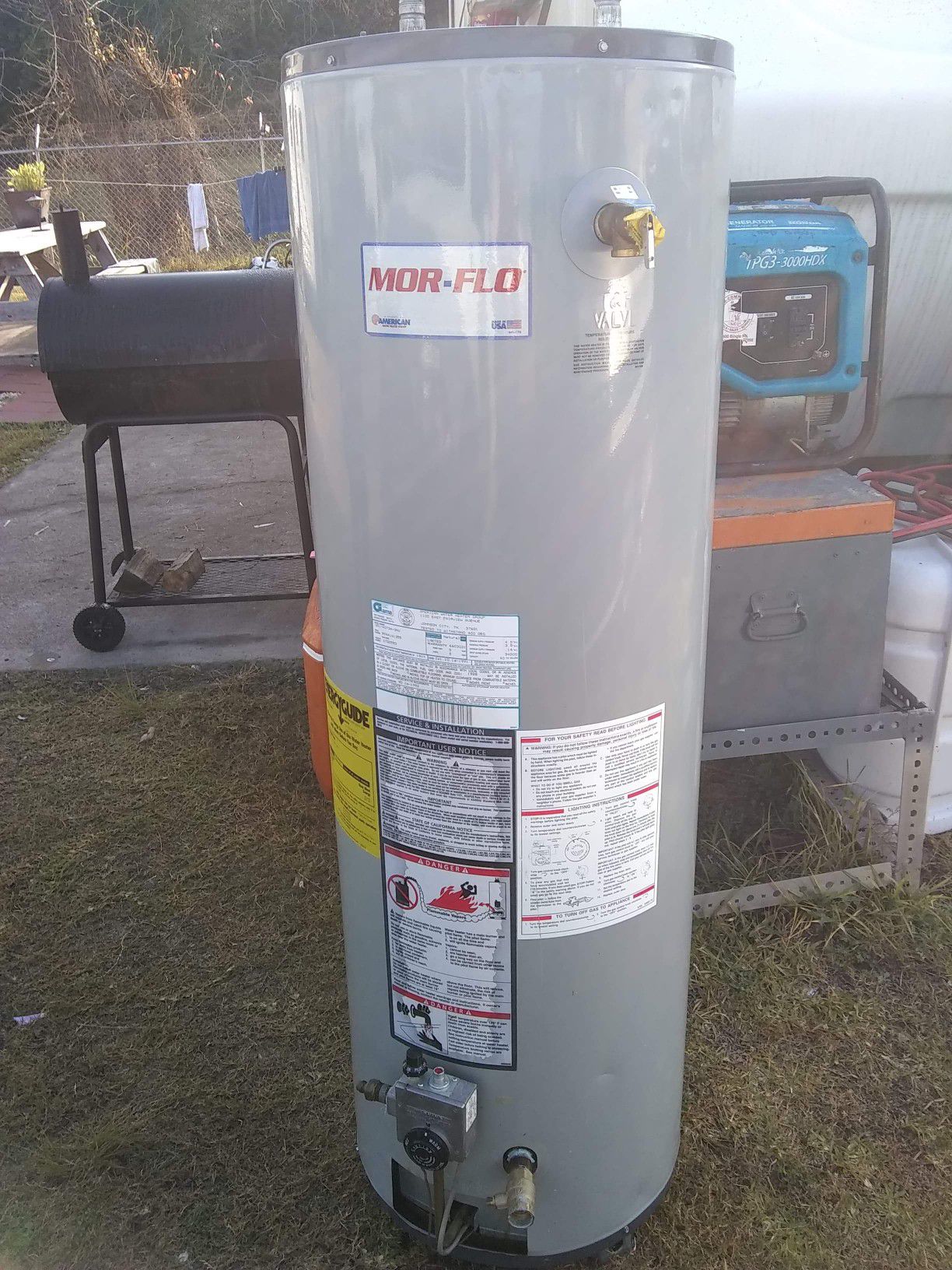 Mor flo 40 gallon gas hot water heater