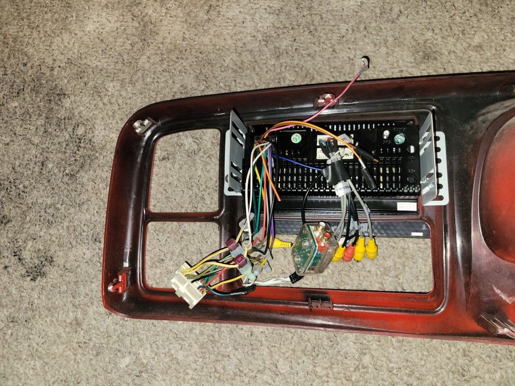 2000 Chevy Silverado With 10.1 Android Din On It Bezel Is Spray Painted Asking $60 For All
