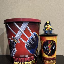 Deadpool Vs Wolverine Popcorn Bucket And Soda Cup