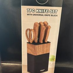 Gourmet Edge 7-Piece Knife Set with Universal Knife Block