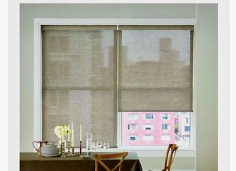 See-thru Roller shade with beaded cord