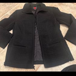 GALLERY PETITE Women's PS Black Quilted Jacket