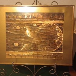 Vintage Brass Antique Wall Deco.