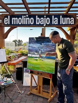 Molino bajo la luna