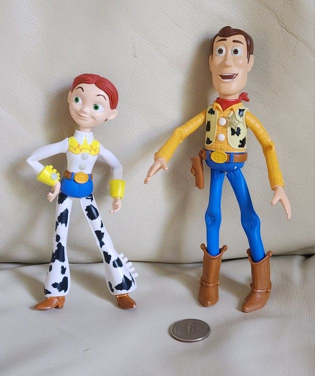 Toy Story Jessie Disney Pixar 2010 And Woody Mattel 2017 Toys For Indoor And Outdoors Playtime And Collectiion.