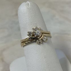 14k Gold Diamond Wedding Set