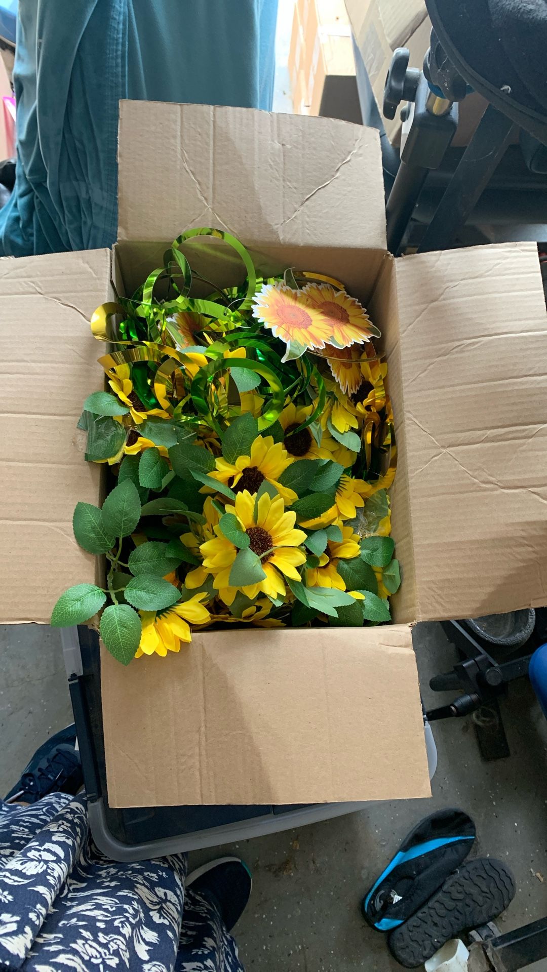 Sunflower decor for birthday shower, wedding event