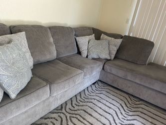 Gray Fabric Sectional Sofa