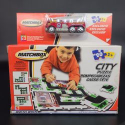 NEW IN BOX: MATCHBOX: MODEL 43510: CITY PUZZLE WITH FIRETRUCK