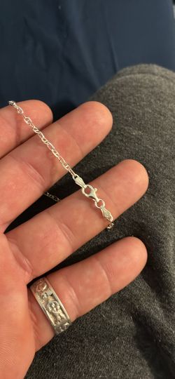 925 silver chain and cross pendant