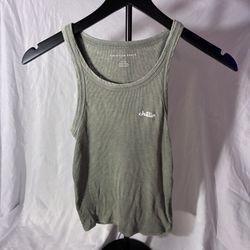 American Eagle Ribbed “Chillin" Embroidered Tank Top