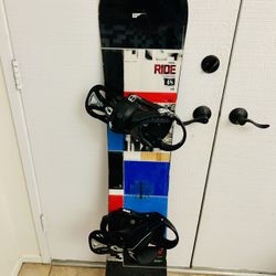 148cm Ride Snowboard with Burton Bindings 