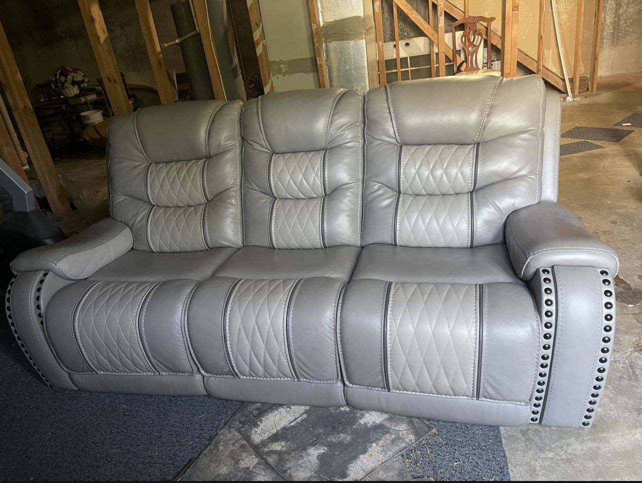 Gray Reclining Couch