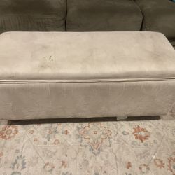 Off White Ottoman 