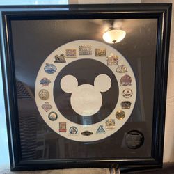 Walt Disney World Resort Pin Set Framed