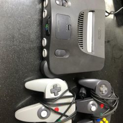 Nintendo 64 with accessories 