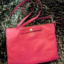 Kate Spade Pink Crossbody Bag with Gold Hardware