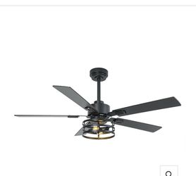 60” Industrial Ceiling Fan with Light, APP & Remote Control