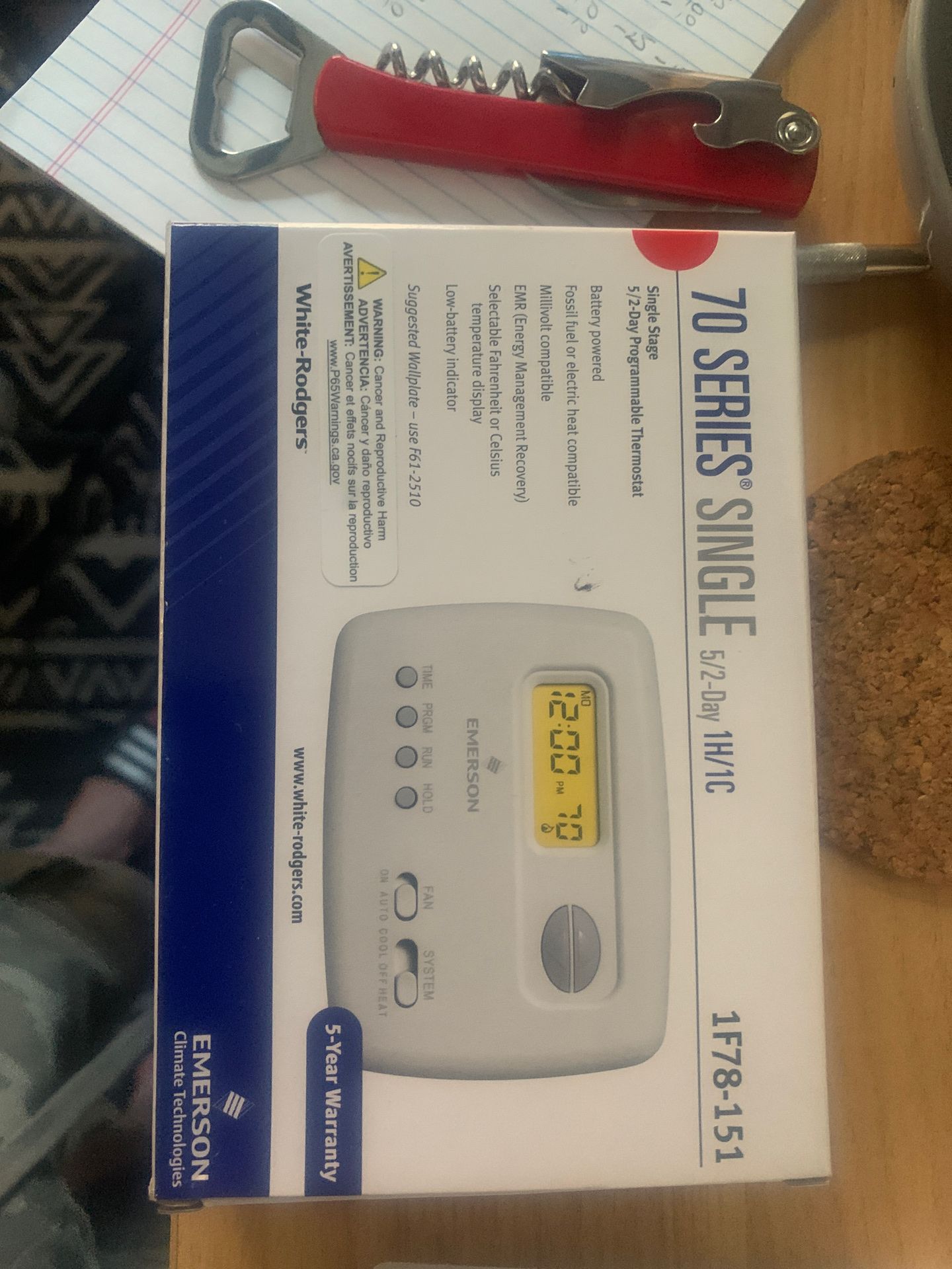 Digital thermostat Emerson 70 series single