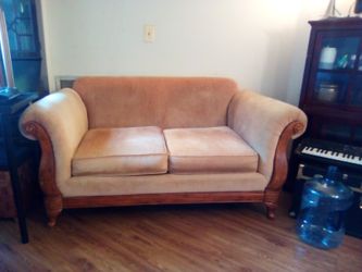 Beige Upholstery Loveseat