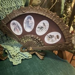 Antique Brass Fan Frame 