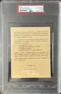 Pablo Picasso autograph