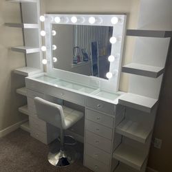Vanity and 2 wall Shelves 