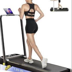 Foldable Treadmill with Incline and Remote Control, 300lbs Capacity