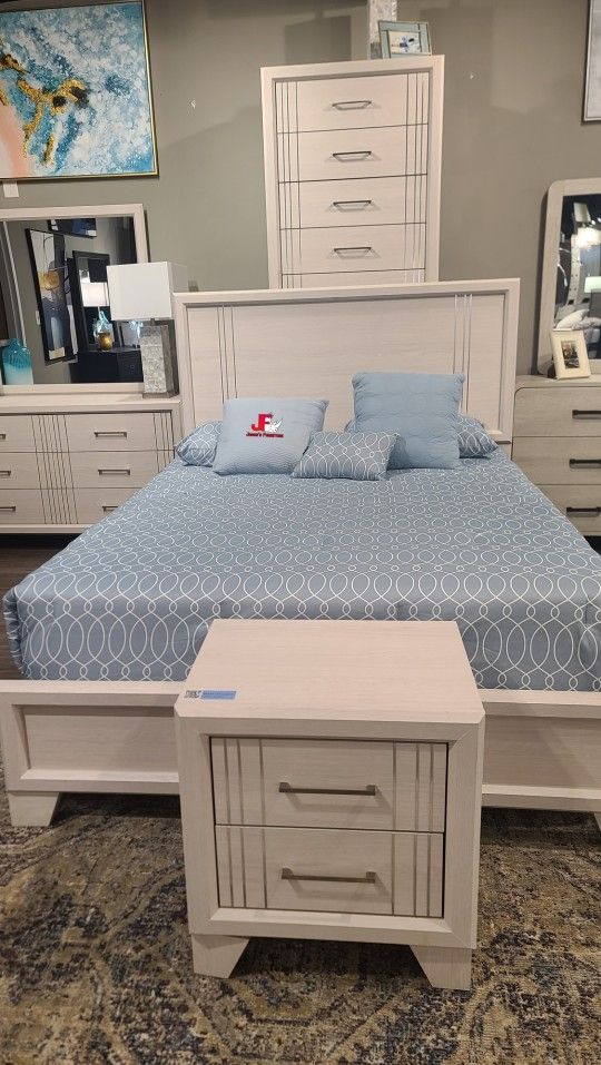 Brand New! 7pc Queen/ Full Bedroom Set😍/ Take it home with $39down/ Hablamos Español Y Ofrecemos Financiamiento 🙋🏻♂️