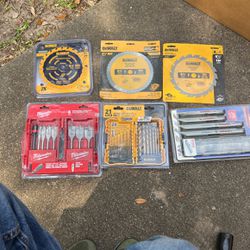 Dewalt, Milwaukee, & Lenox Saw Blades, Drill Bids