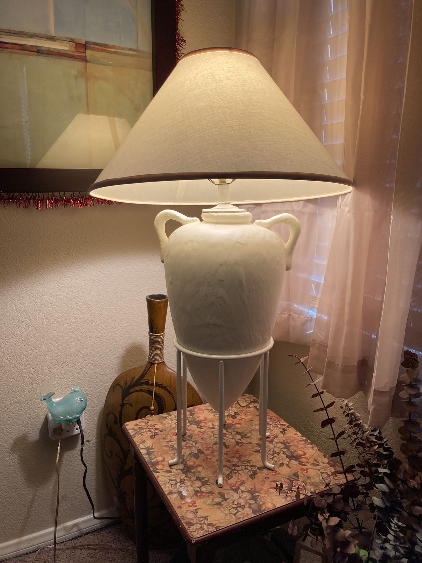Rustic Stoneware Table Lamp