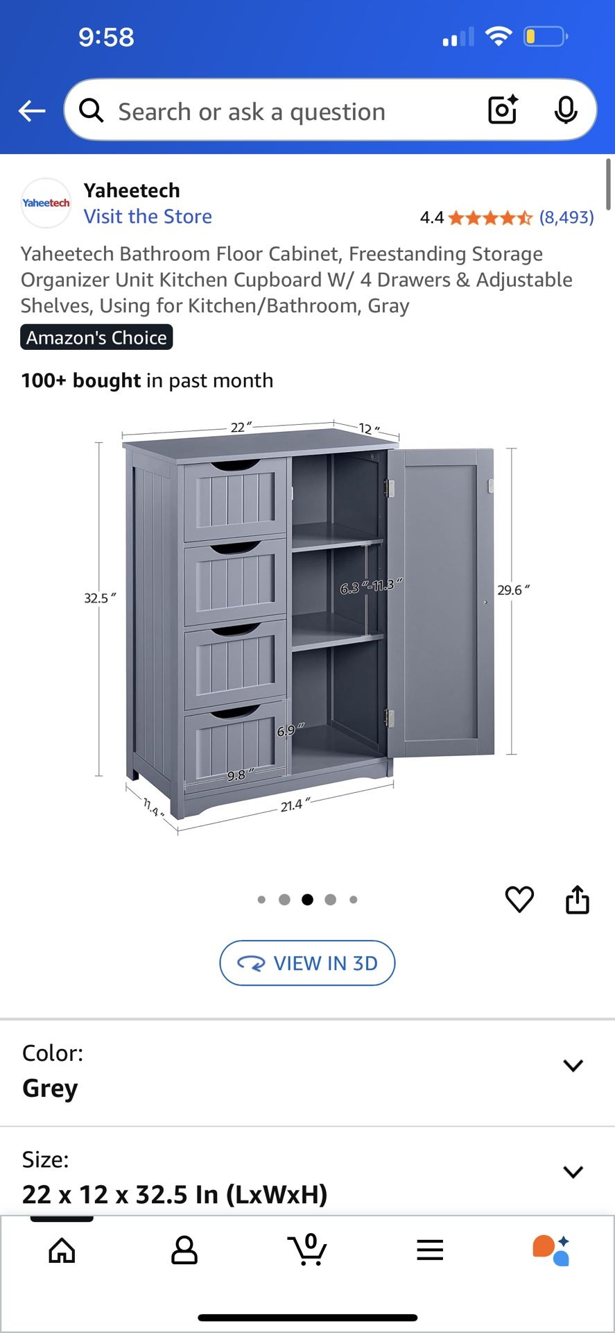Bathroom Floor Cabinet
