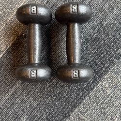 2  8lb Dumbbells Weight 