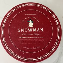 Williams Sonoma Snowman Decorative Mugs NEW