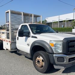 2014 Ford 150k Mi F450 F-450 DRW Dually 16ft 16' Bed Flat Stake No Dump