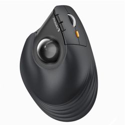 ProtoArc Vertical Wireless Trackball Mouse, EM05 NL Bluetooth Ergonomic Rollerball Mouse Rechargeable Computer Laptop Thumb Mice, 3 Device Connection,