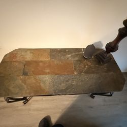 Sturdy And Durable slate/Metal Entry Table