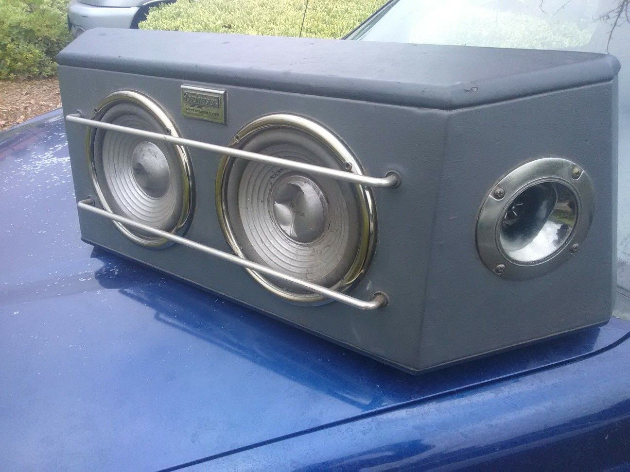 2 way car audio speakers and tape deck cheap