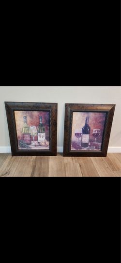 27x23 framed wine pictures