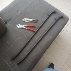 Pliers Wrench +vise grip pliers+ tire demount bars