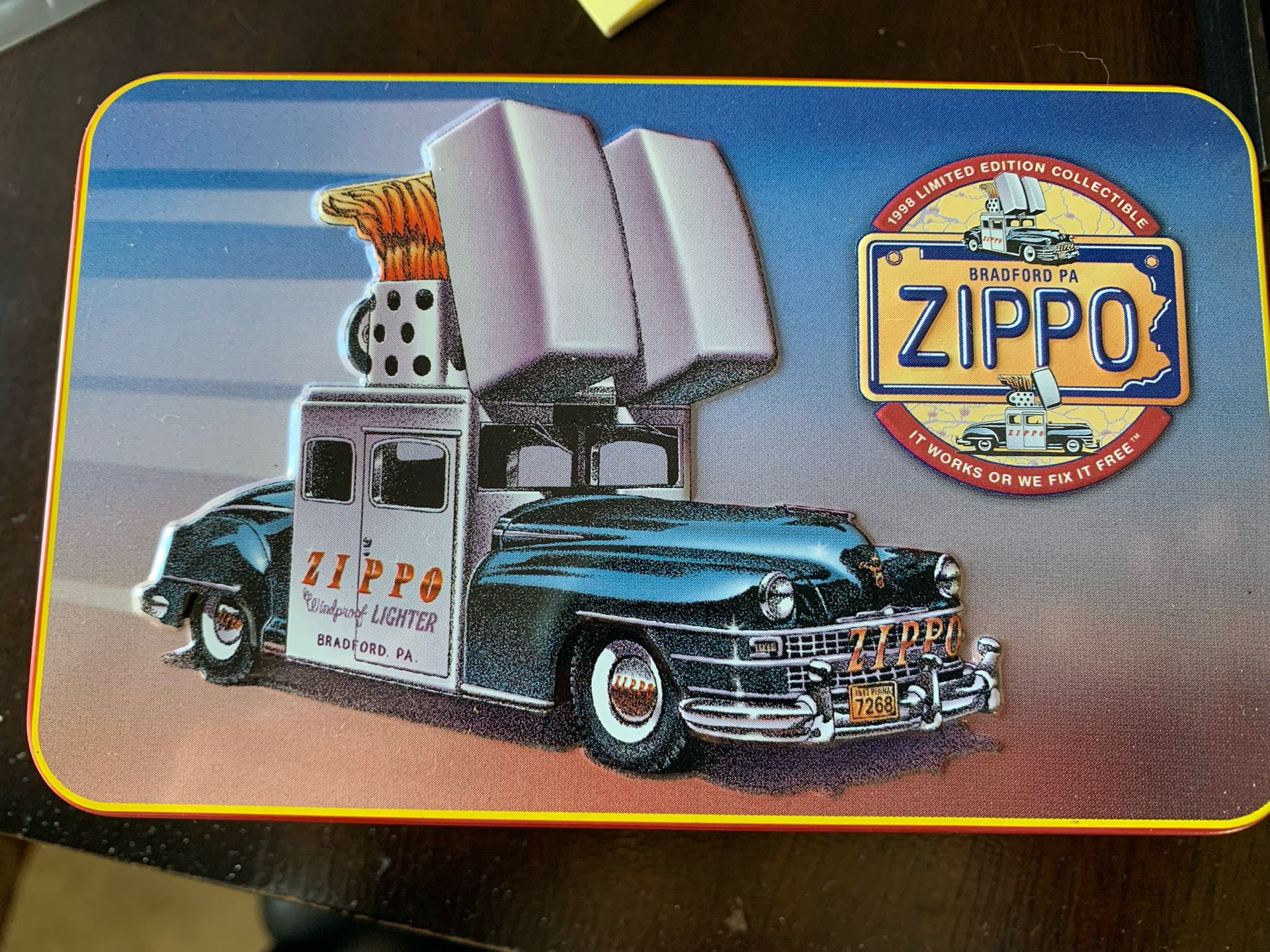 Zippo Lighter Keychain In Tin