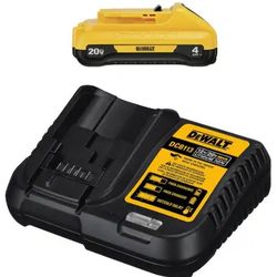DeWalt Battery and Charger, 20V MAX Compact Lithium-Ion 4.0Ah Battery 12V to 20V MAX Charger