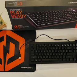 CyberPower NOHI 1 LED Black Gaming Keyboard w/ Mouse And Mousepad