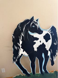 Hand Painted Horse Stand