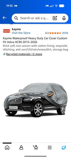 Kayme car cover fits  volvo xc 90