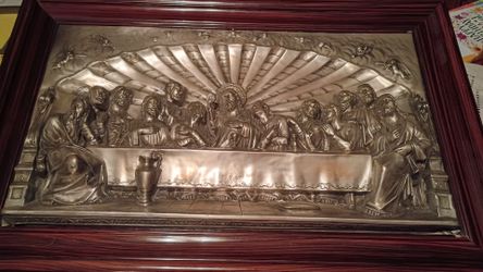 Vintage PLATOR Spain "The Last Supper" Silver Plated